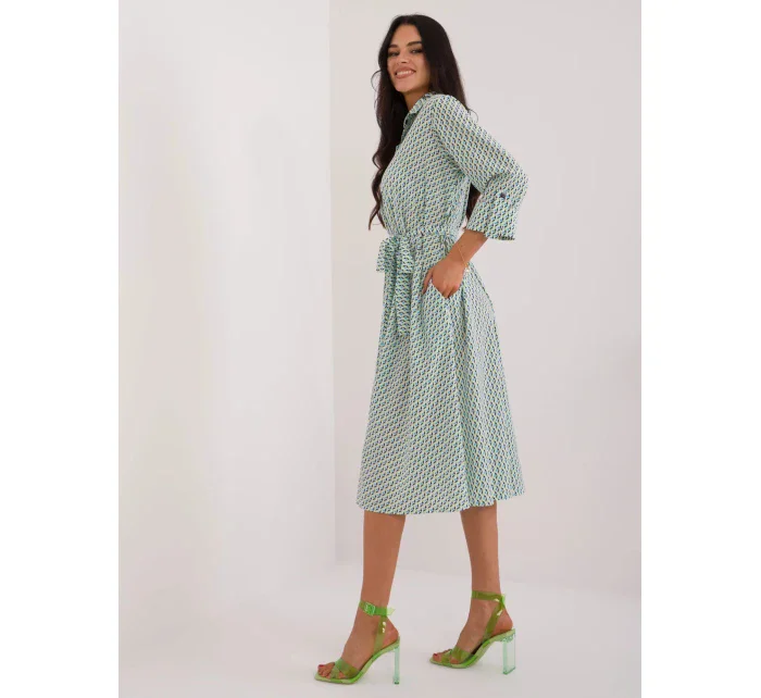 Dámské šaty LK SK 509673.13 bílo-zelené - FPrice