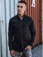 Pánská džínová košile černá Dstreet model 21978423 - FashionStreet Pánská džínová košile černá Dstreet model 21978423 - FashionStreet