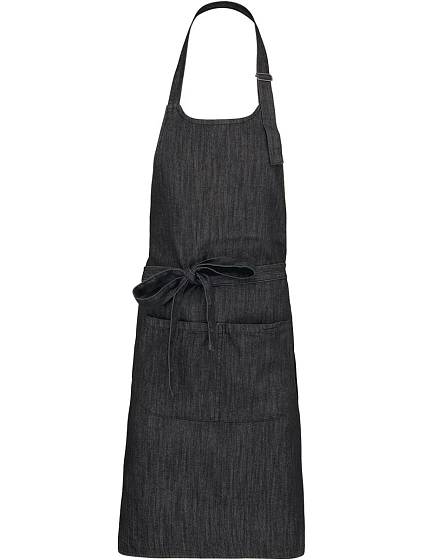 Kariban K 890 Zástěra s laclem "Sommelier" 20.K890 black denim
