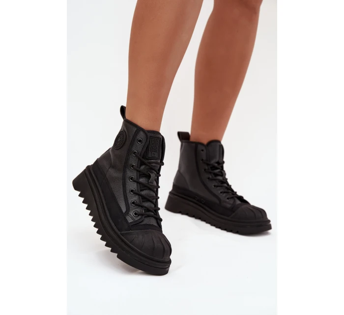 Vysoké Dámské Tenisky Zateplené Big Star OO274A355 Černé Vysoké Dámské Tenisky Zateplené Big Star OO274A355 Černé