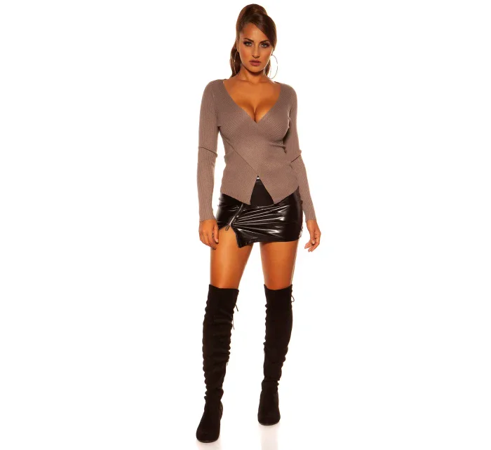 Dámský sexy se zavinovacími prvky Šedá  model 20686765 - Koucla