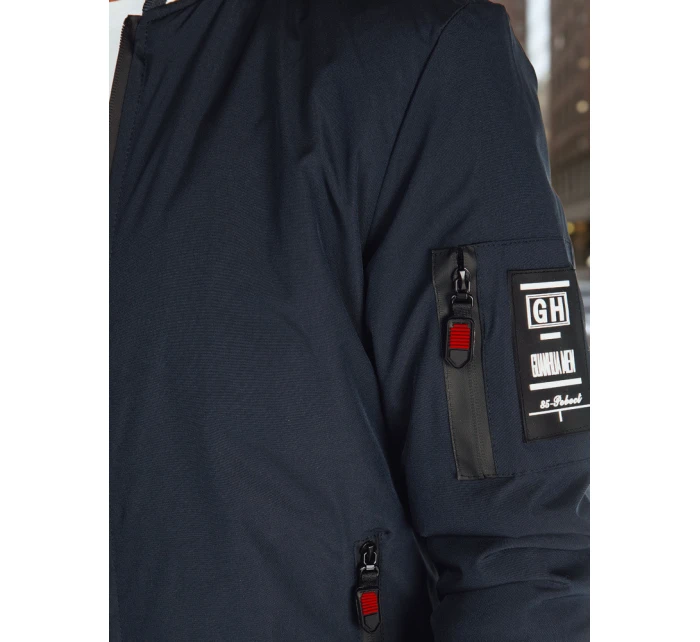 Pánská přechodná bunda bomber modrá FashionStreet TX5015