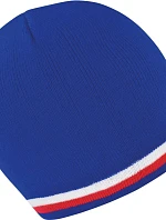Result Headwear R 368X Pletená čepice s kontrastními pruhy 28.368X blue/white-red