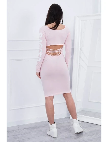 model 18742327 šaty pudrově růžové - K-Fashion