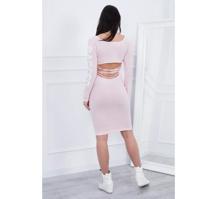 Hadrové šaty pudrově růžové Hadrové šaty pudrově růžové