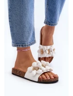 Dámské bílé sandály s ozdobami model 21648519 - Boto