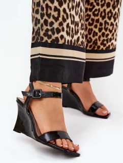 Dámské Sandály Na Klínu Černé model 21688991 - Boto