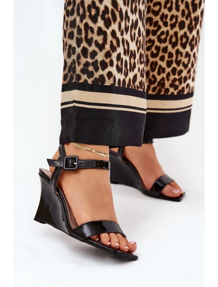 Dámské Sandály Na Klínu Černé model 21688991 - Boto