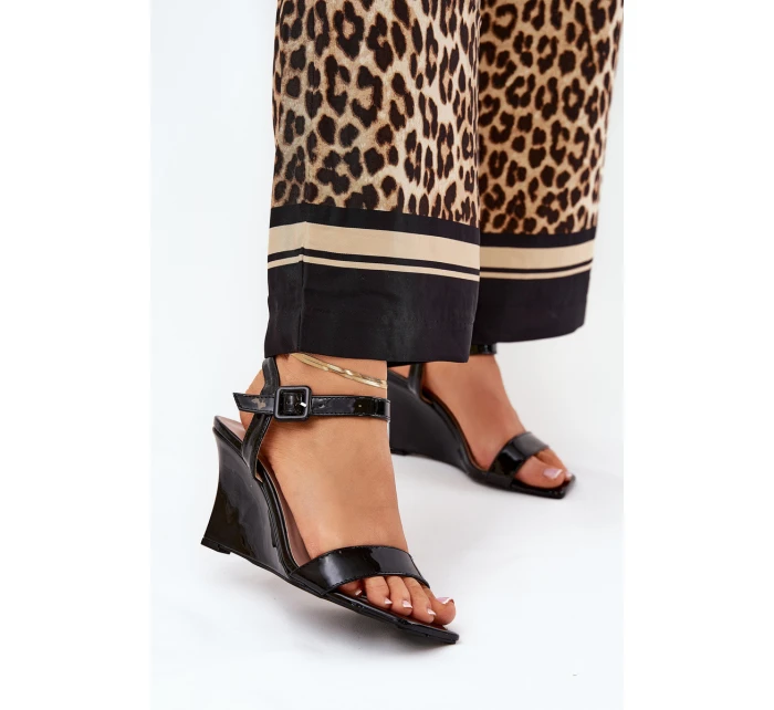 Dámské Sandály Na Klínu Černé model 21688991 - Boto