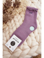 Dámské tlusté ponožky fialové