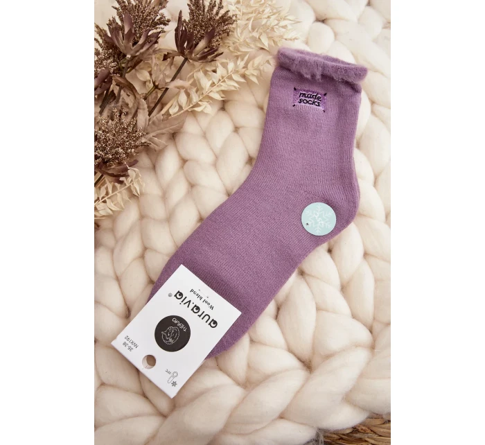 Dámské tlusté ponožky fialové Dámské tlusté ponožky fialové