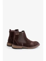 Semišové Kotníkové Boty Chelsea Pánské Big Star OO174155 Hnědé Semišové Kotníkové Boty Chelsea Pánské Big Star OO174155 Hnědé