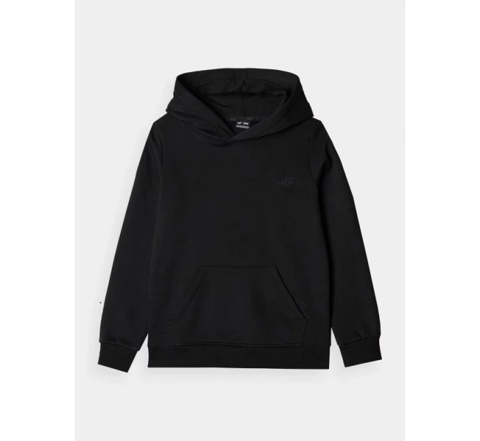 Chlapecká nepruhovaná mikina s kapucí 4F Junior 4FJWMM00TSWSM1292-20S