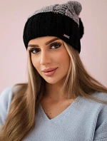 Paris fleecová čepice K212 šedá+černá