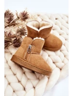 Dětské nazouvací zateplené sněhule Camel model 21605387 - Boto Dětské nazouvací zateplené sněhule Camel model 21605387 - Boto