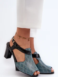 Dámské sandály na podpatku z ekokůže model 21658489 - Boto