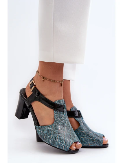 Dámské sandály na podpatku z ekokůže model 21658489 - Boto Dámské sandály na podpatku z ekokůže model 21658489 - Boto