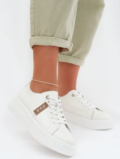 Dámské tenisky z přírodní kůže model 22027794 bílé - D&A