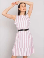 Sukienka DHJ SK model 21141985 ciemny różowy - FPrice Sukienka DHJ SK model 21141985 ciemny różowy - FPrice