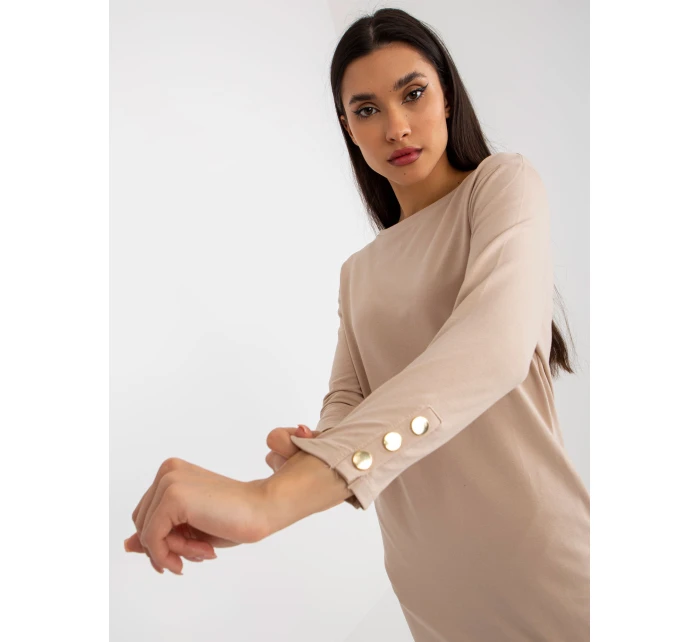 Sukienka TW SK BL model 21764472 beżowy - FPrice Sukienka TW SK BL model 21764472 beżowy - FPrice