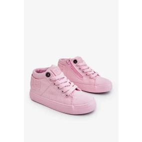 Dětské klasické vysoké tenisky Big Star model 19994099 růžové - Big Star Shoes Dětské klasické vysoké tenisky Big Star model 19994099 růžové - Big Star Shoes