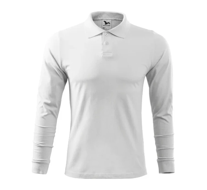 Single J. LS polokošile pánská bílá