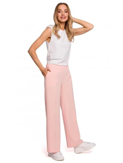 Dámské společenské kalhoty model 21151457 růžové - Moe