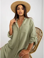 Dámské košilové šaty TW SK BE 199D.85P pistácie - FPrice Dámské košilové šaty TW SK BE 199D.85P pistácie - FPrice
