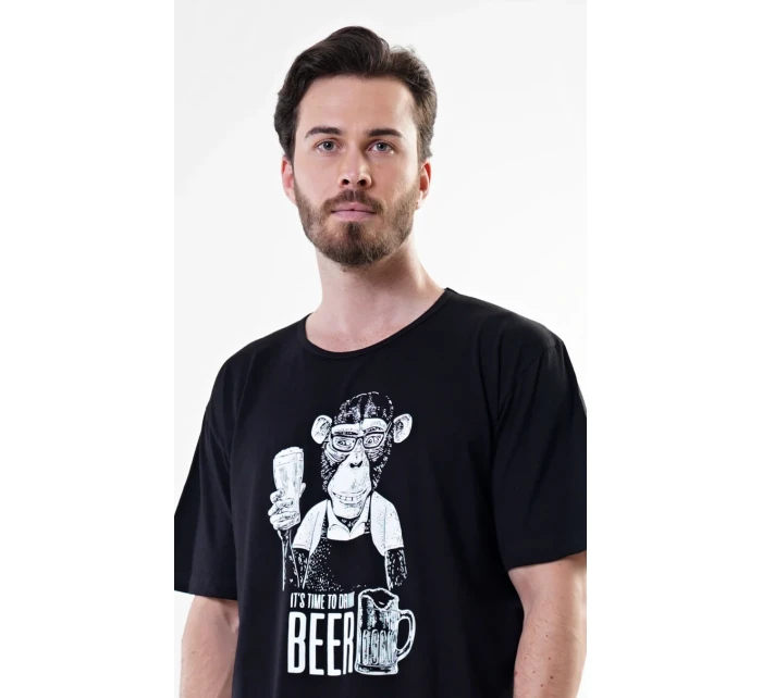 Pánská noční košile s krátkým rukávem Opice