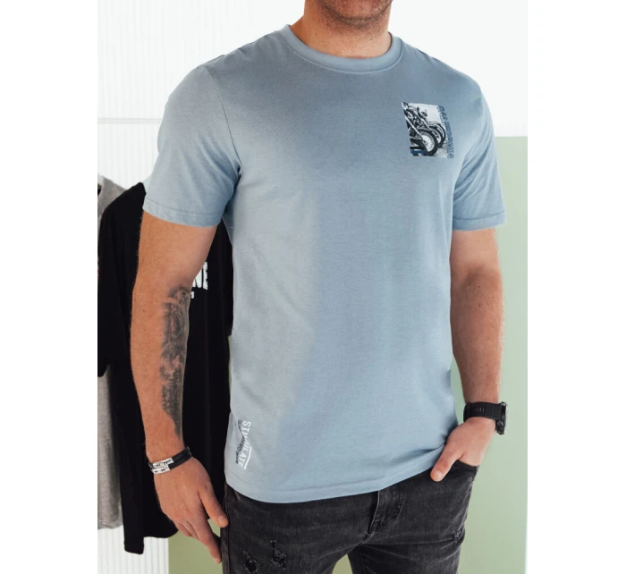 Pánské modré tričko s potiskem Dstreet RX5483