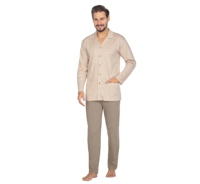 Pyžamo Regina 463 dlouhé/r M-XL L24 pánské rozepínací