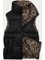 Černo-panteří oboustranná krátká vesta S'West (B8346-1)