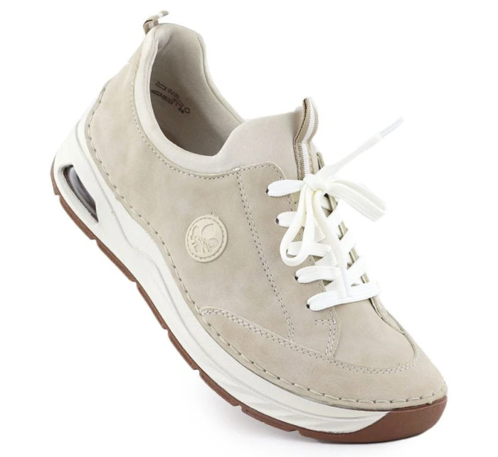 Dámské pohodlné béžové boty Rieker 44562-62