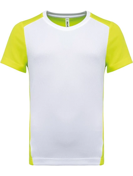Kariban ProAct PA 4016 Dětské kontrastní sportovní tričko 20.4016 white/fluorescent yellow Kariban ProAct PA 4016 Dětské kontrastní sportovní tričko 20.4016 white/fluorescent yellow