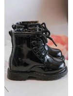 Dětské Boty Lakovane Se Zipem Černá Tibbie Dětské Boty Lakovane Se Zipem Černá Tibbie