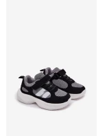 Dětské Sportovní Boty Tenisky Na Suchý Zip Černé Šedé model 21700780 - Boto Dětské Sportovní Boty Tenisky Na Suchý Zip Černé Šedé model 21700780 - Boto