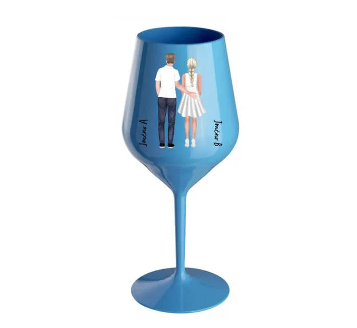 Personalizovaná nerozbitná sklenice s párem 