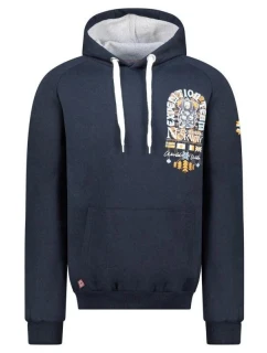 Pánská mikina WZ3016H/GN Šedá melanž s potiskem - Geographical Norway