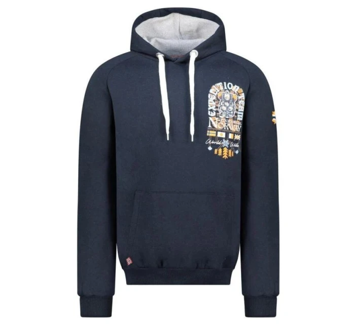 Pánská mikina WZ3016H/GN Šedá melanž s potiskem - Geographical Norway