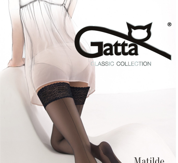 Dámské samodržící punčochy Gatta |Matilde lycra 20 den