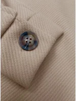 Volná béžová pruhovaná žebrovaná bunda s límcem model 19742968 - MADE IN ITALY Volná béžová pruhovaná žebrovaná bunda s límcem model 19742968 - MADE IN ITALY