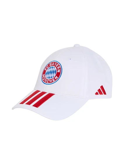 Dětská kšiltovka adidas FC Bayern Mnichov, bílá, KT3396 Dětská kšiltovka adidas FC Bayern Mnichov, bílá, KT3396