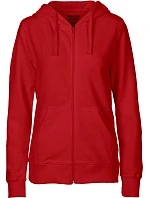 Neutral O 83301 Dámská mikina s kapucí z bio bavlny 77.8331 red