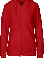 Neutral O 83301 Dámská mikina s kapucí z bio bavlny 77.8331 red