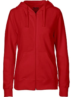 Neutral O 83301 Dámská mikina s kapucí z bio bavlny 77.8331 red