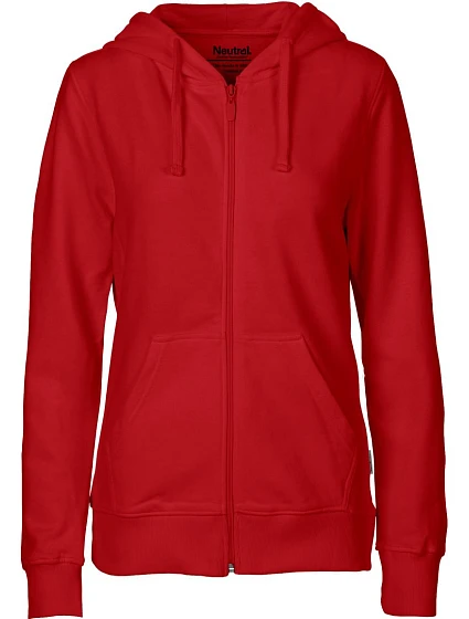Neutral O 83301 Dámská mikina s kapucí z bio bavlny 77.8331 red