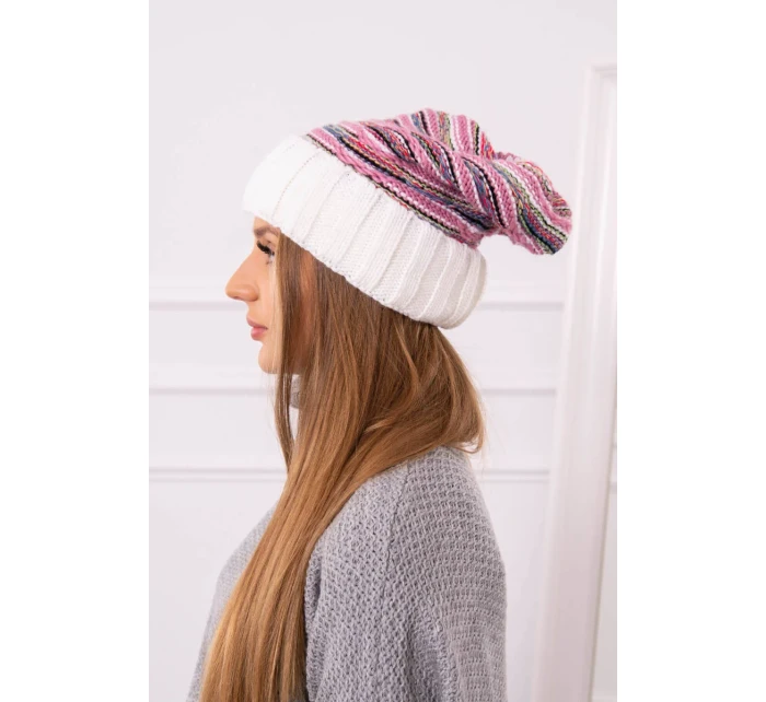 Dámská čepice Feba K330 white+powder pink Dámská čepice Feba K330 white+powder pink