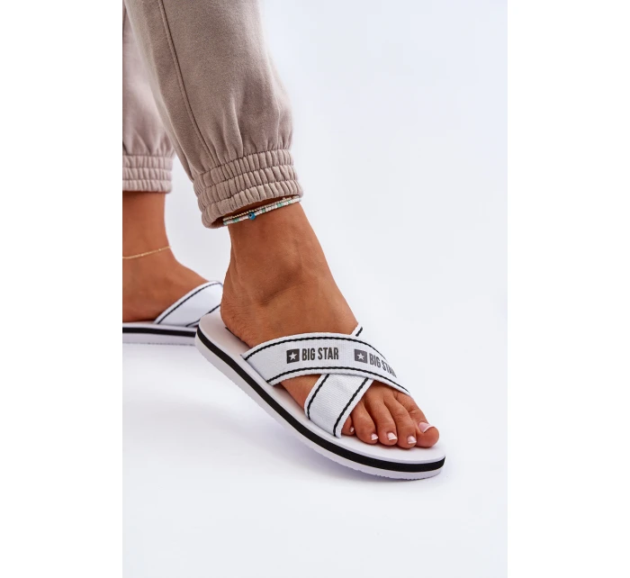 Dámské žabky na pěnové podrážce Big Star NN274A509 Bílé