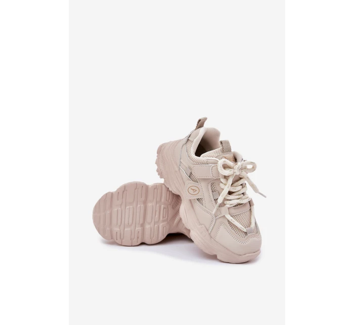 Dětské tenisky na platformě béžové model 21692440 - Boto Dětské tenisky na platformě béžové model 21692440 - Boto