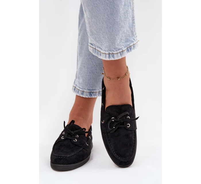 Dámské semišové mokasíny Big Star RR274948 Černé Dámské semišové mokasíny Big Star RR274948 Černé